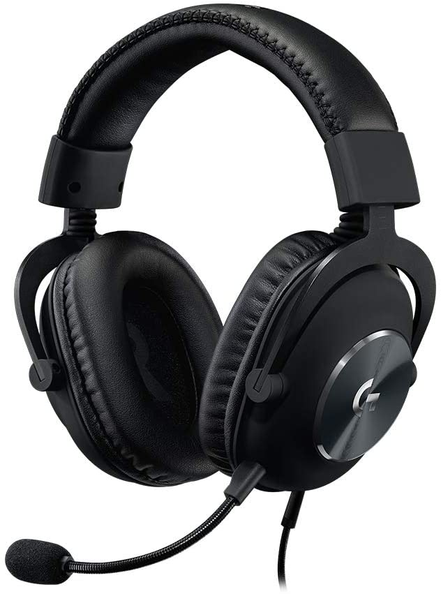 LOGITECH G PRO X headset with microphone for recording audio